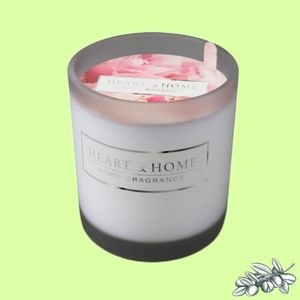 Candela di soia votiva Peonia romantica Heart&Home