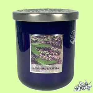 Candela lavanda e salvia 115g heart & home cera di soia